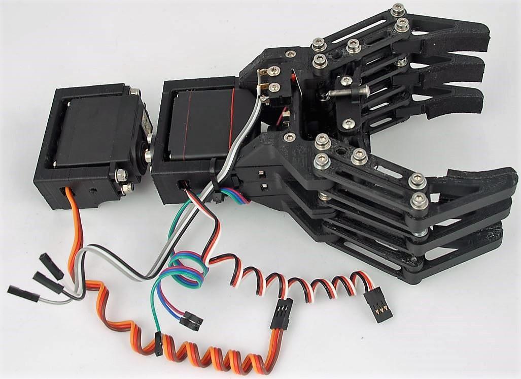 3D printed robotic claw using servo motors